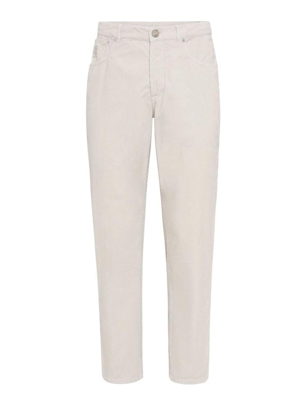 BRUNELLO CUCINELLI: カジュアルトラウザー - カジュアルパンツ - ベージュ