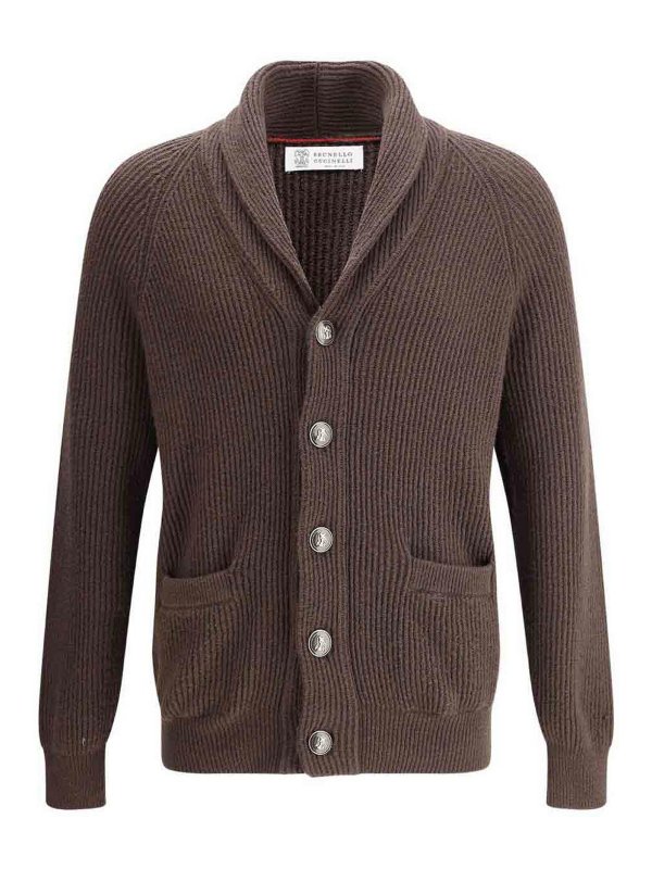 BRUNELLO CUCINELLI: cardigans - Cardigan with Scialle Revers