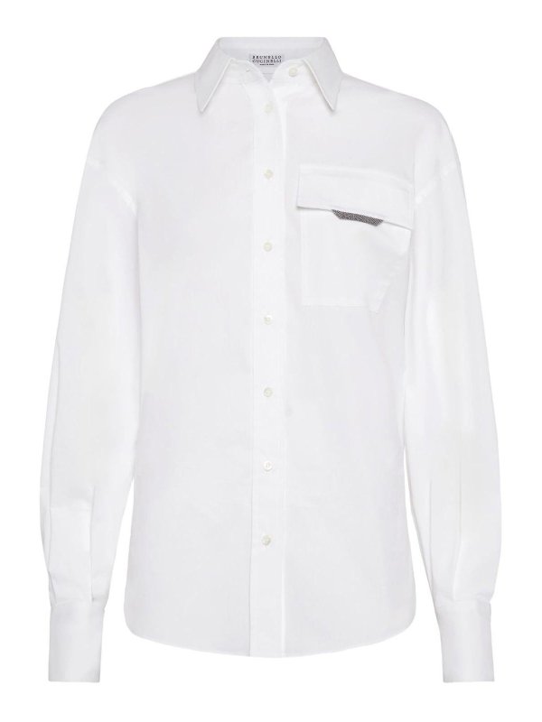 BRUNELLO CUCINELLI: shirts - Long -sleeved popeline shirt
