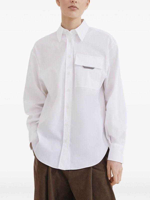 The Best Shops BRUNELLO CUCINELLI: Long -sleeved popeline shirt