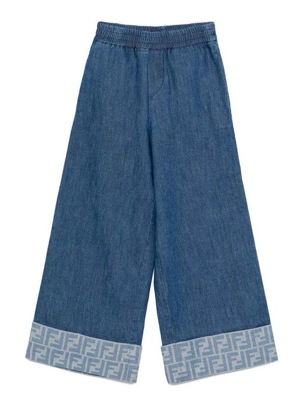 Fendi Jr: bootcut jeans - Jeans with embroidery