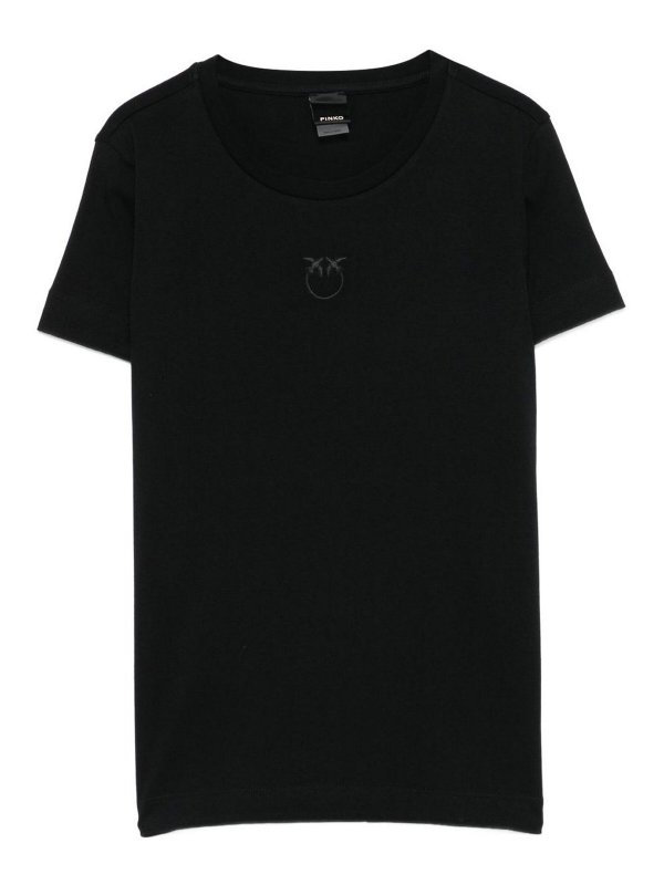 Pinko: t-shirt - T-Shirt In Cotone Con Logo