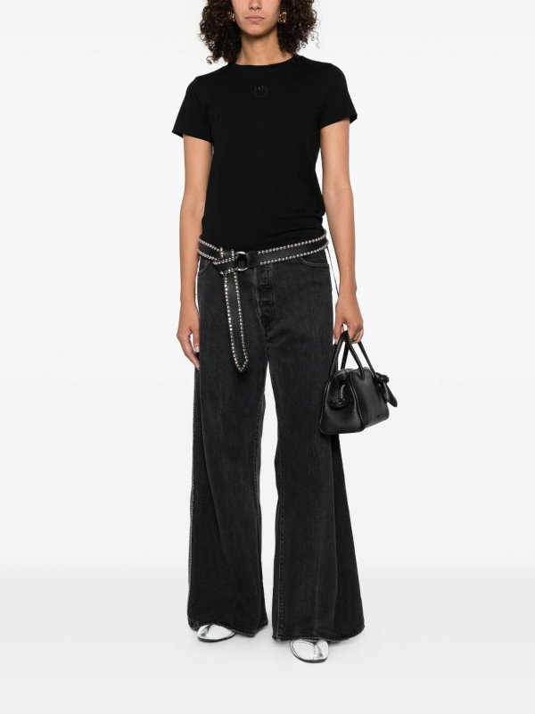 The Best Shops Pinko: t-shirt - T-Shirt In Cotone Con Logo