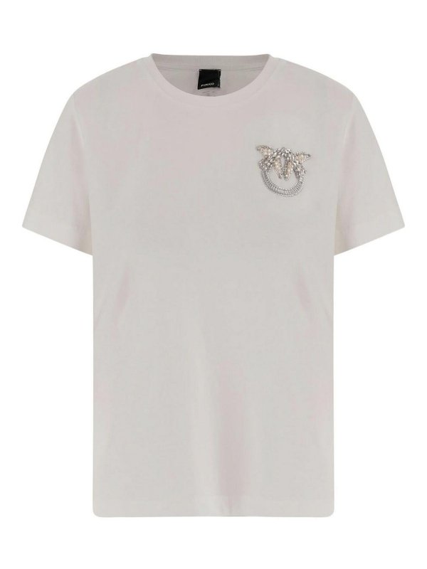 Pinko: t-shirt - T-Shirt Con Decorazione