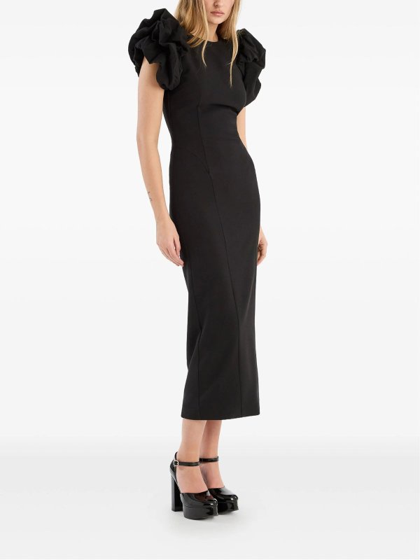 ROTATE Birger Christensen: knee length dresses online - Midi dress with balloon sleeves