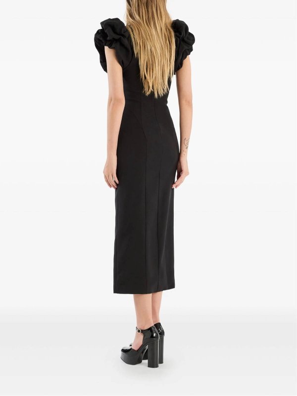 The Best Shops ROTATE Birger Christensen: knee length dresses - Midi dress with balloon sleeves