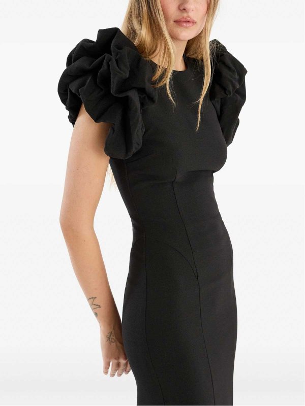 Midi dress with balloon sleeves shop online: ROTATE Birger Christensen