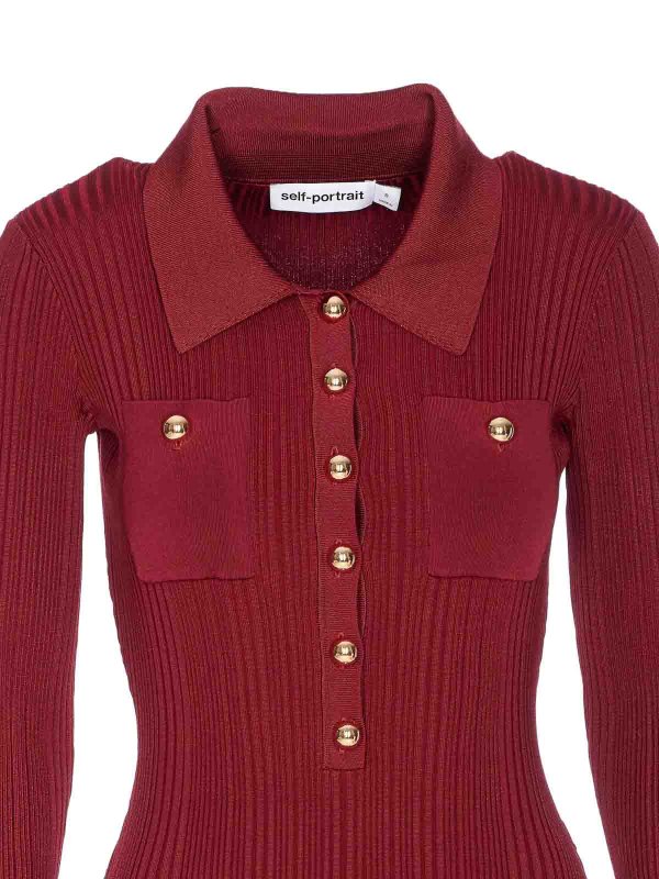 The Best Shops Self Portrait: abiti al ginocchio - Vestito a coste