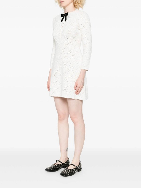 The Best Shops Self Portrait: Robes courtes - Robe Courte - Blanc