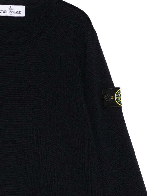 The Best Shops STONE ISLAND: boat necks - Wool sweater with logo
