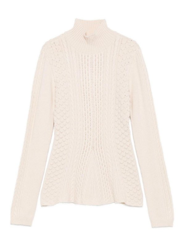 TWINSET: Rollkragenpullover  und Polo-Ausschnitt - Rollkragenpullover - Beige