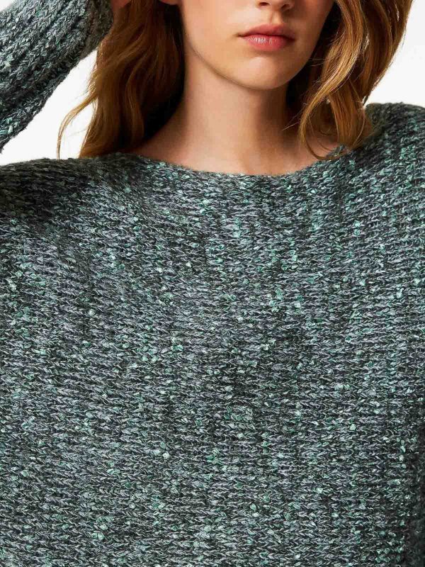 Sweater with boat neckline shop online: TWINSET