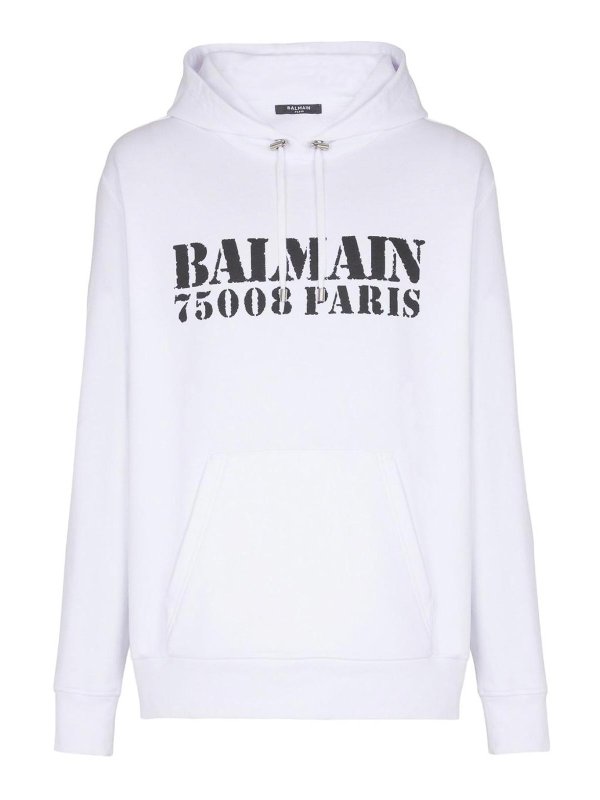 Balmain: Sweatshirts & Pulls - Sweat-Shirts - Blanc