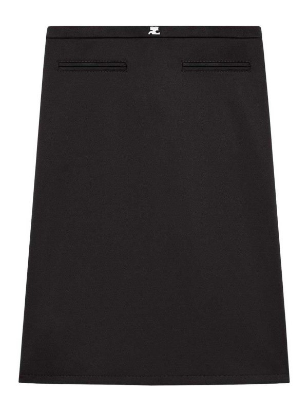 Courreges: Knee length skirts & Midi - High -waisted tailoring skirt