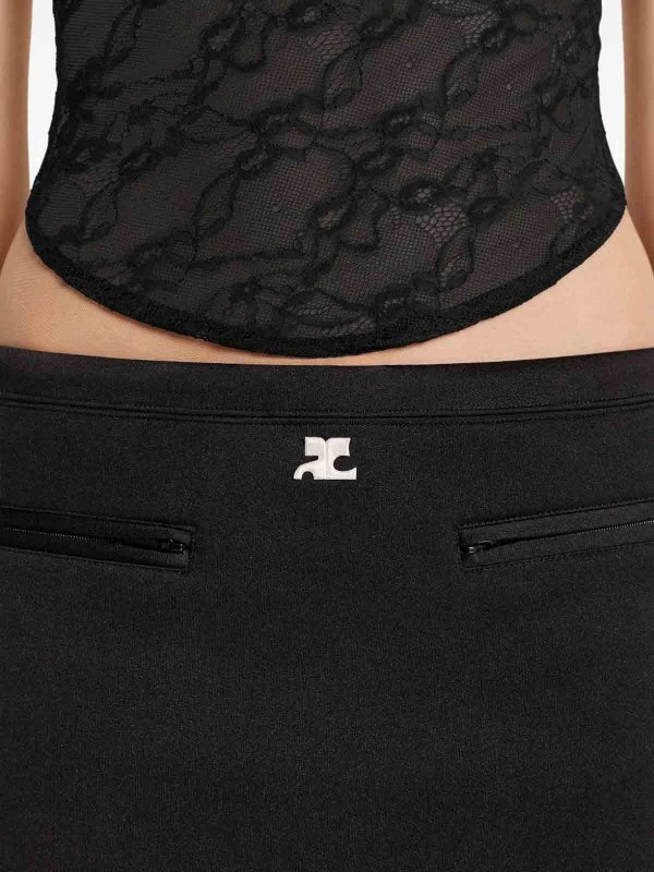 The Best Shops Courreges: Knee length skirts & Midi - High -waisted tailoring skirt