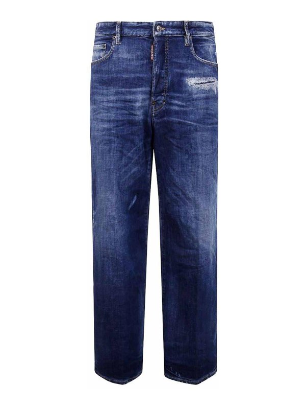 DSQUARED2: Jeans évasés - Jean Bootcut - Bleu