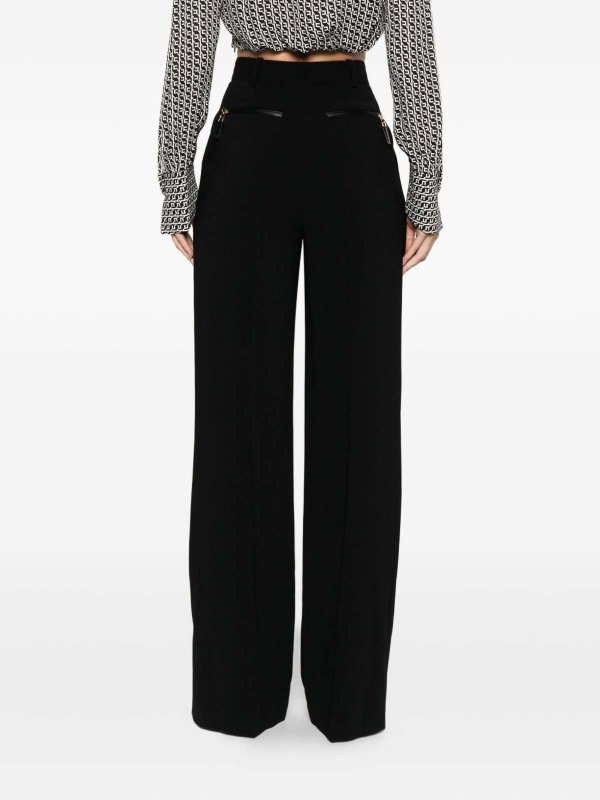 The Best Shops ELISABETTA FRANCHI: pantaloni casual - Pantaloni A Gamba Ampia Con Pieghe