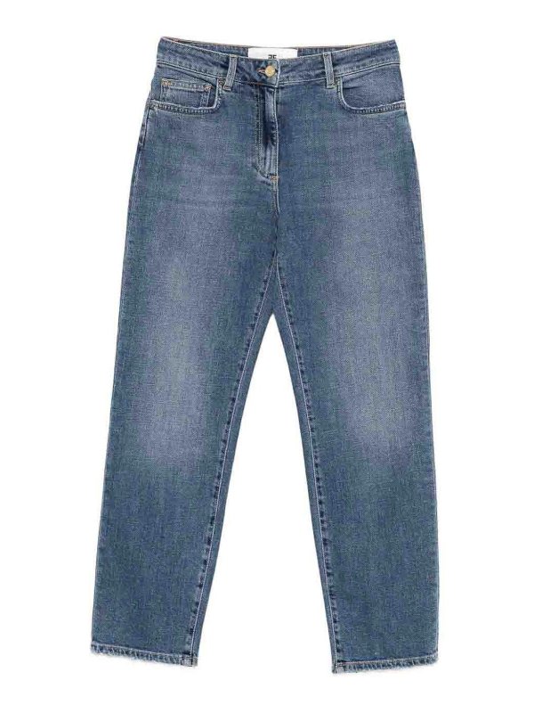 ELISABETTA FRANCHI: bootcut jeans - Jeans In Misto Cotone