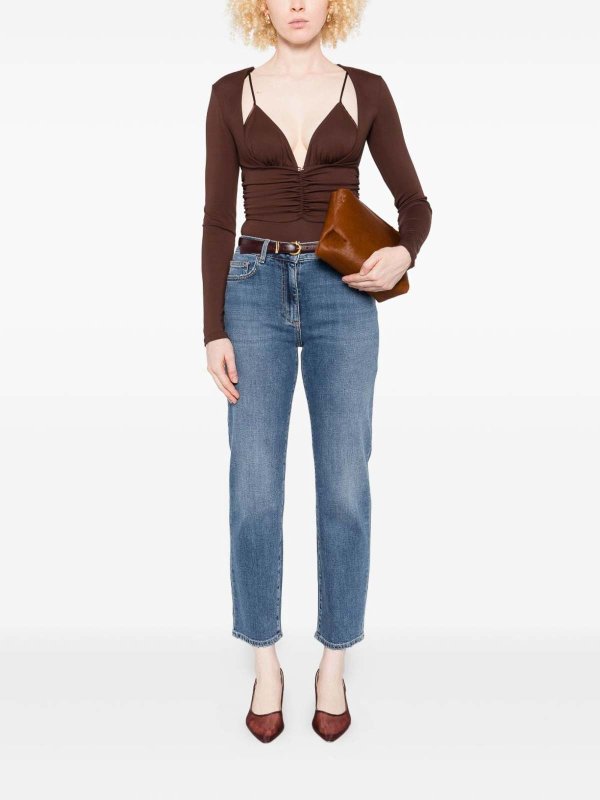 ELISABETTA FRANCHI: bootcut jeans online - Jeans In Misto Cotone