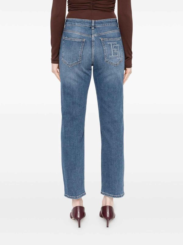 The Best Shops ELISABETTA FRANCHI: bootcut jeans - Jeans In Misto Cotone