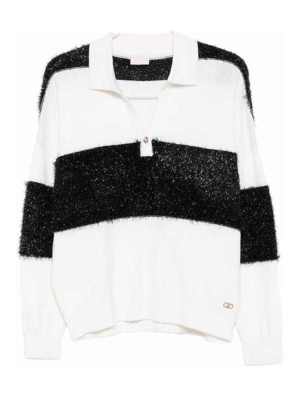 Liu Jo: Col bateau - Pull Col Bateau - Blanc