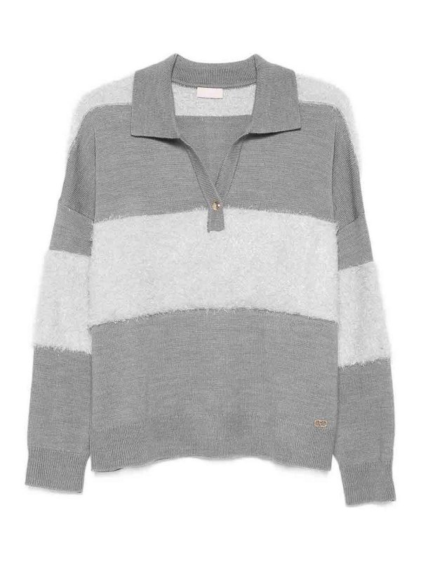 Liu Jo: Col bateau - Pull Col Bateau - Gris