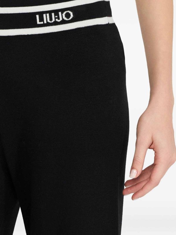 Straight trousers with logo shop online: Liu Jo