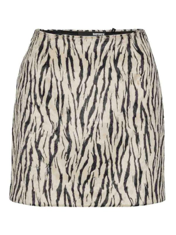 ROTATE Birger Christensen: mini skirts - Skirt with print
