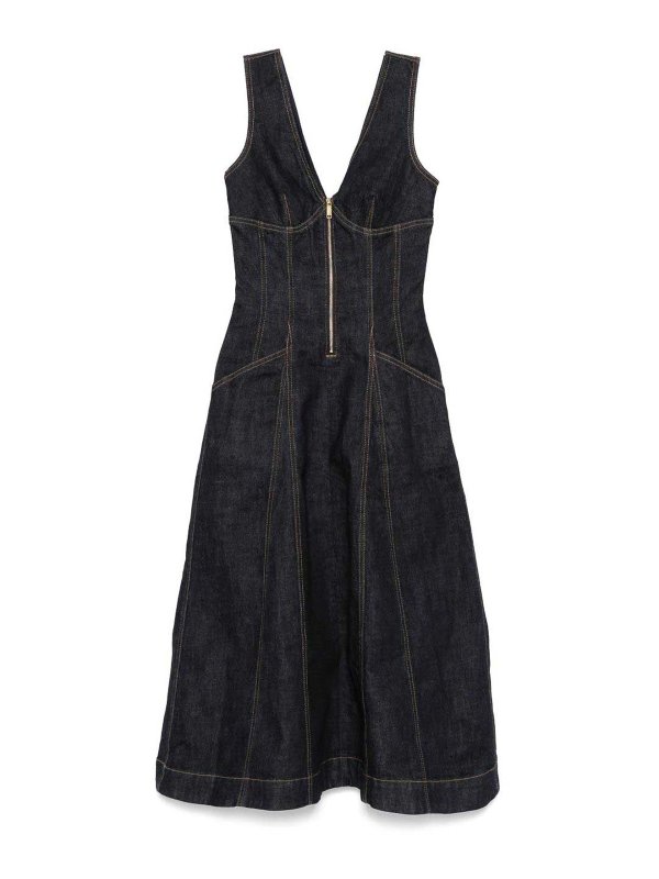 Self Portrait: Knee length skirts & Midi - Abito Denim