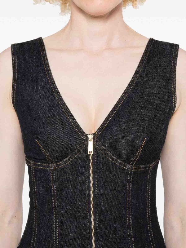 The Best Shops Self Portrait: Knee length skirts & Midi - Abito Denim