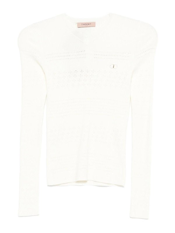 TWINSET: トップス＆タンクトップ - トップ/タンクトップ - クリーム