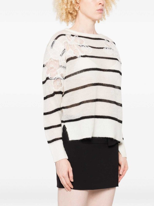 The Best Shops TWINSET: boat necks - Striped sweater