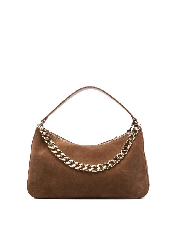 TWINSET: Sacs portés épaule  - Sac Porté Épaule - Marron