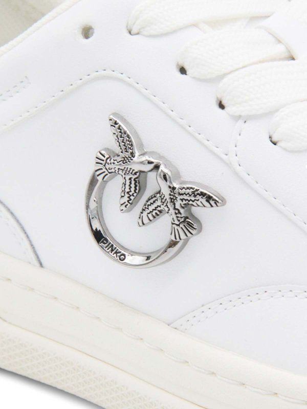 Pinko: trainers online - Leather sneakers with logo