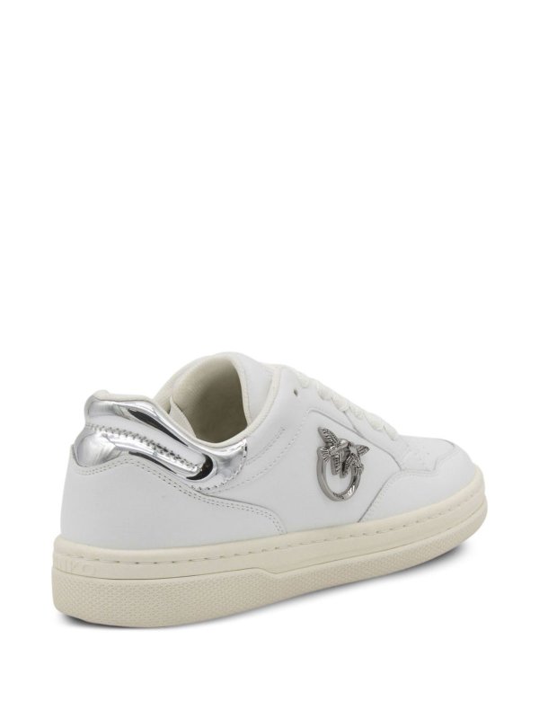 The Best Shops Pinko: trainers - Leather sneakers with logo