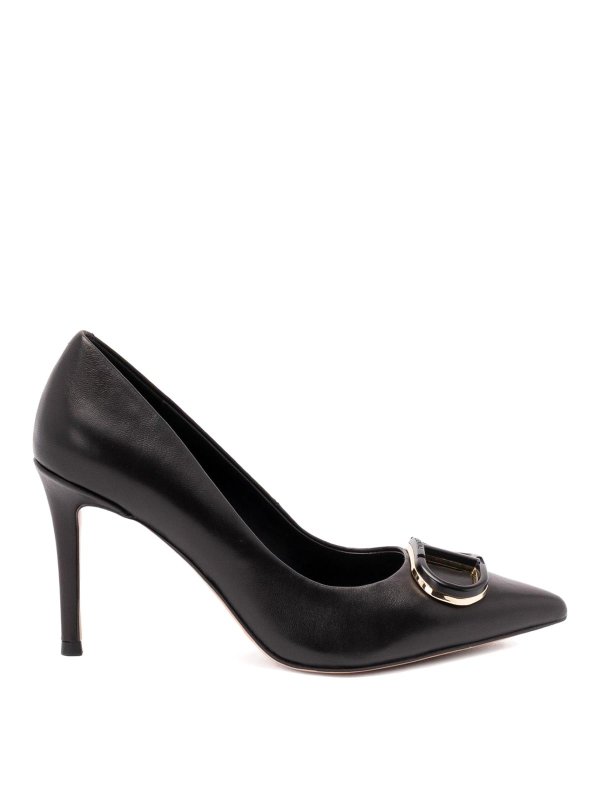 TWINSET: court shoes - 90Mm Leather Pointed-Toe Pumps
