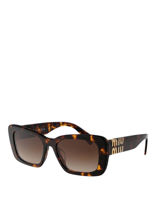 MIU MIU: Lunettes de soleil online - Lunettes De Soleil - Marron