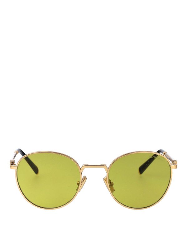 MIU MIU: Sonnenbrillen - Sonnenbrille - Gold