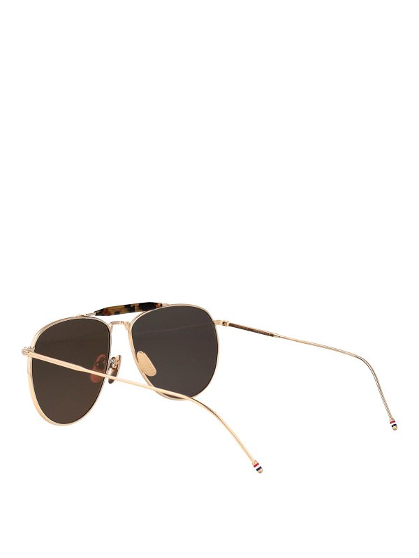 Lunettes De Soleil - Or shop online: THOM BROWNE