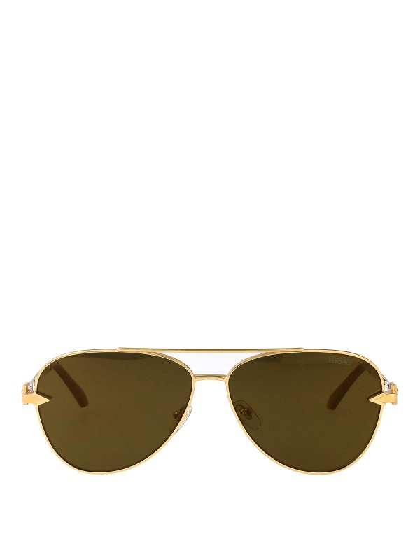 VERSACE: Sonnenbrillen - Sonnenbrille - Gold