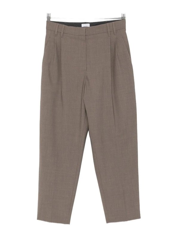 BRUNELLO CUCINELLI: Pantalons casual - Pantalons Décontractés - Marron