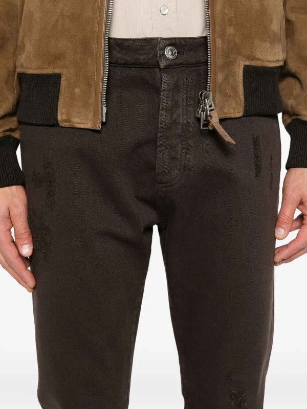 BRUNELLO CUCINELLI buy online ストレートジーンズ - ダークブラウン