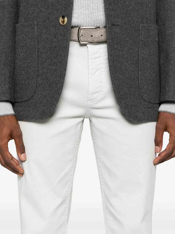 ストレートジーンズ - 白 shop online: BRUNELLO CUCINELLI