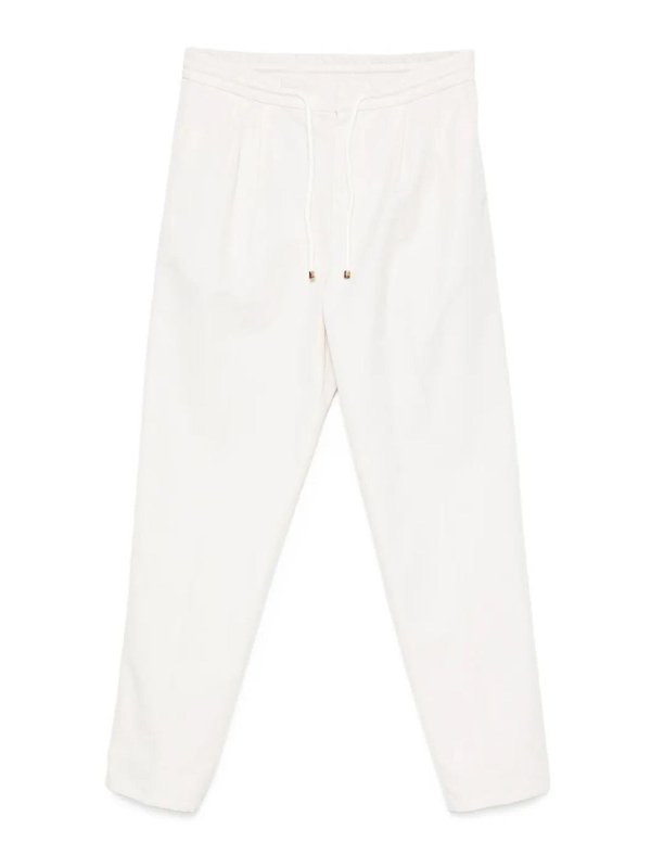 BRUNELLO CUCINELLI: カジュアルトラウザー - カジュアルパンツ - 白