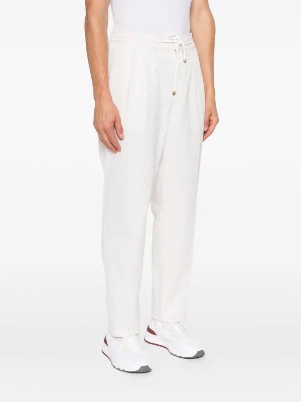 カジュアルパンツ - 白 shop online: BRUNELLO CUCINELLI
