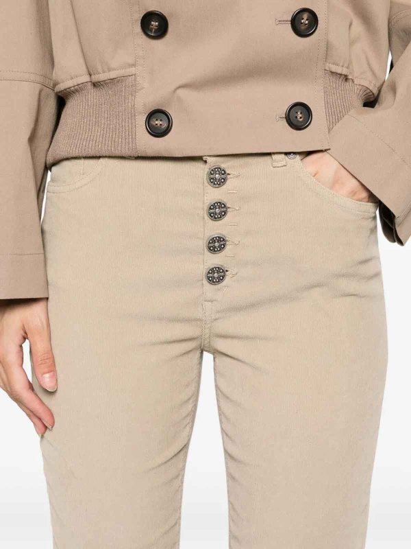 カジュアルパンツ - ベージュ shop online: DONDUP