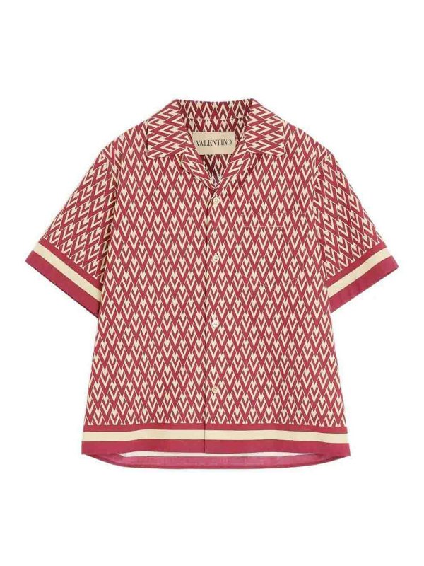 VALENTINO: shirts - `Toute La V` Bowling Shirt
