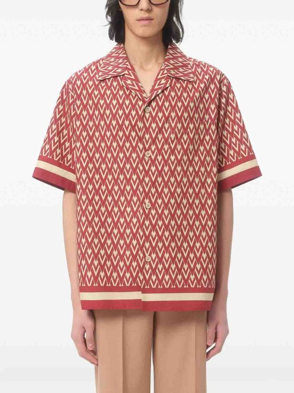 The Best Shops VALENTINO: shirts - `Toute La V` Bowling Shirt