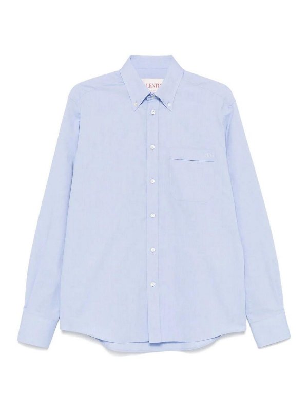 VALENTINO: shirts - `Vlogo Signature` Long Sleeve Oxford Shirt