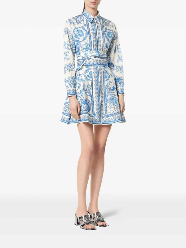 VERSACE: short dresses online - Dress  Barocco Bicolour Foulard